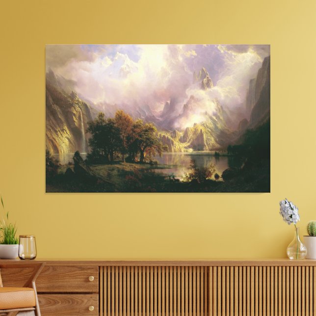 Rocky Mountain Landscape Majestic Scenery Canvas Print (Insitu(LivingRoom))