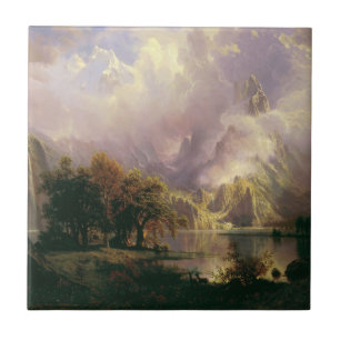 Rocky Mountain Landscape Majestic Scenery Ceramic Tile