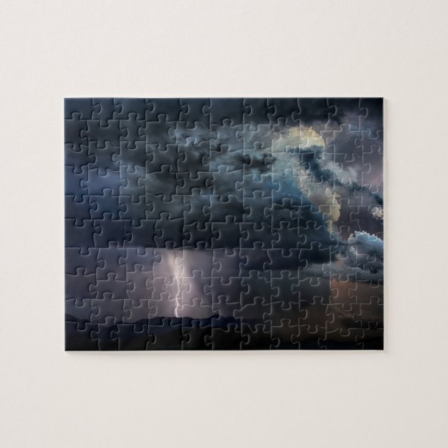 Rocky Mountain Lightning Storm Jigsaw Puzzle (Horizontal)
