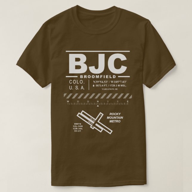 Rocky Mountain Metropolitan Airport BJC T-Shirt (Design Front)