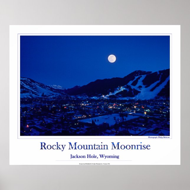 Rocky Mountain Moonrise Poster (Front)