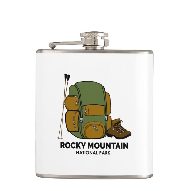 Rocky Mountain National Park Backpack Flask (Front)