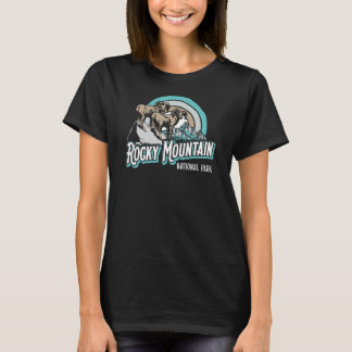 Rocky Mountain National Park Big Horn Sheep Retro T-Shirt