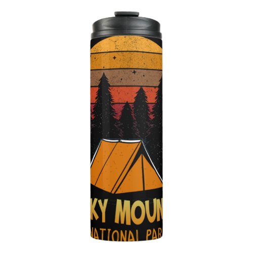 ROCKY MOUNTAIN NATIONAL PARK  Camping Vacation Thermal Tumbler
