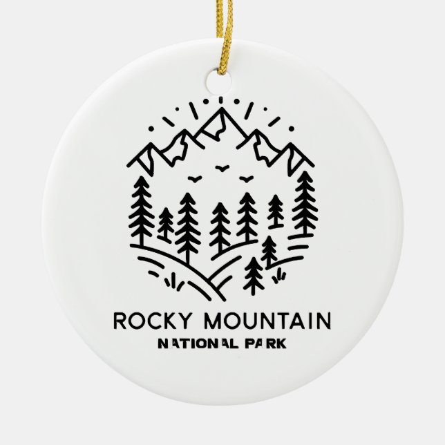Rocky Mountain National Park  Ceramic Ornament (Front)