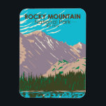 Rocky Mountain National Park Colorado Bear Lake Magnet<br><div class="desc">Rocky Mountain vector artwork design. The park is known for the Trail Ridge Road and the Old Fall River Road,  drives that pass aspen trees and rivers.</div>