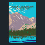 Rocky Mountain National Park Colorado Bear Lake Poster<br><div class="desc">Rocky Mountain vector artwork design. The park is known for the Trail Ridge Road and the Old Fall River Road,  drives that pass aspen trees and rivers.</div>