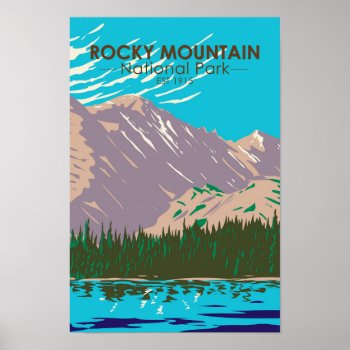 Rocky Mountain National Park Colorado Bear Lake Poster by Kris_and_Friends at Zazzle
