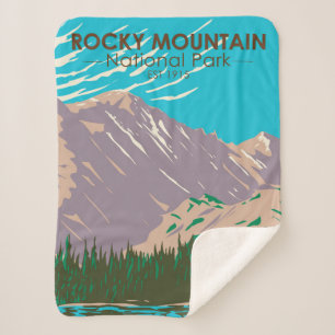 Rocky Mountain National Park Colorado Bear Lake Sherpa Blanket