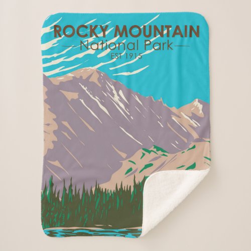 Rocky Mountain National Park Colorado Bear Lake  Sherpa Blanket