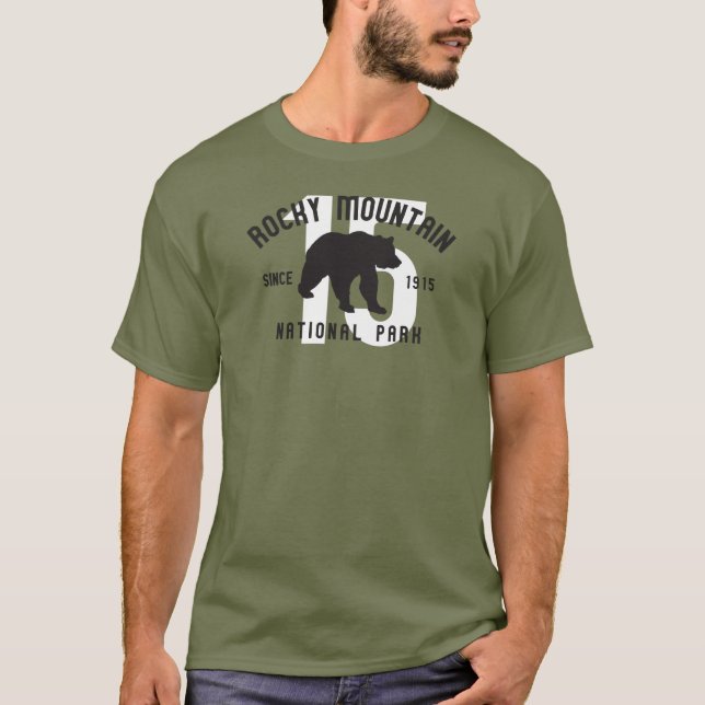 Rocky Mountain National Park Colorado Bear T-Shirt (Front)