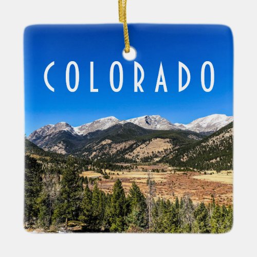 Rocky Mountain National Park Colorado Ceramic Ornament