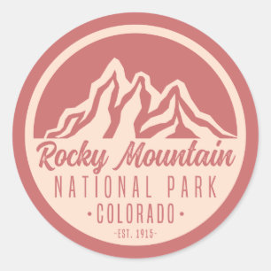 Rocky Mountain National Park Colorado Classic Round Sticker