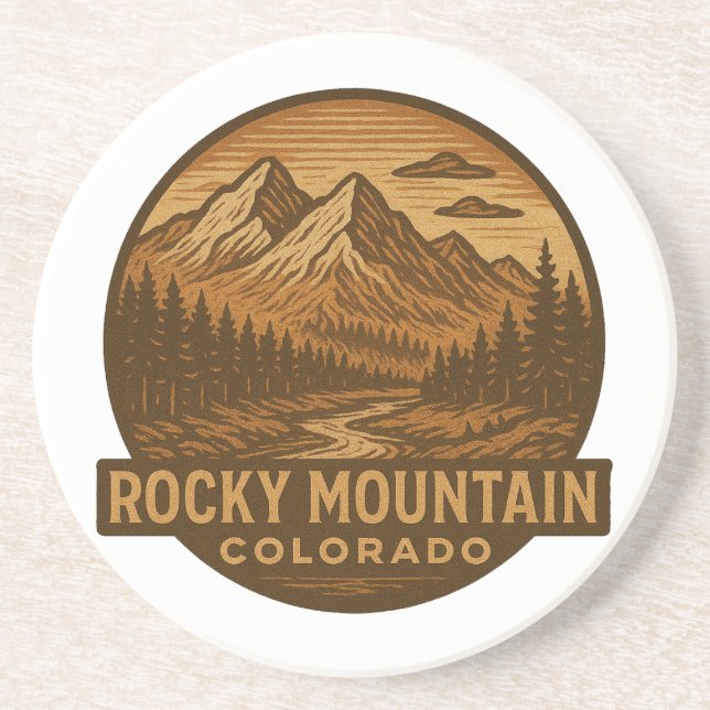 Rocky Mountain National Park Colorado Coaster (Front)
