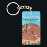 Rocky Mountain National Park Colorado Double Sided Keychain<br><div class="desc">Rocky Mountain vector artwork design with two different Rocky Mountain National Park designs. The park is known for the Trail Ridge Road and the Old Fall River Road,  drives that pass aspen trees and rivers.</div>