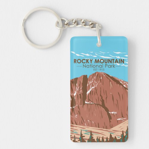 Rocky Mountain National Park Colorado Double Sided Keychain