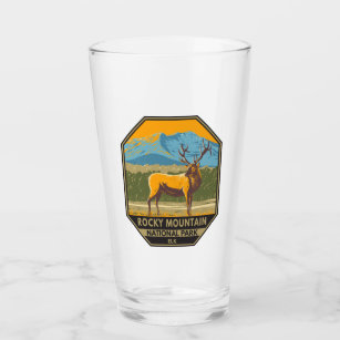 Rocky Mountain National Park Colorado Elk Vintage  Glass