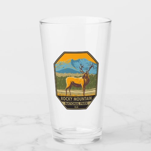 Rocky Mountain National Park Colorado Elk Vintage  Glass