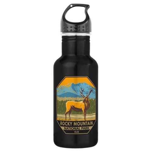 Rocky Mountain National Park Colorado Elk Vintage Stainless Steel Water Bottle