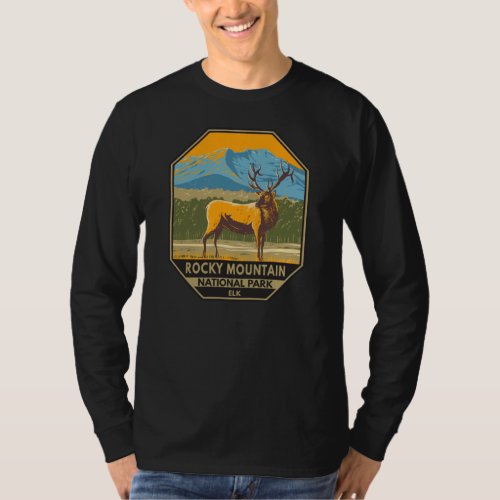 Rocky Mountain National Park Colorado Elk Vintage  T_Shirt