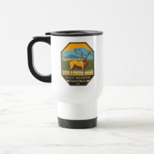 Rocky Mountain National Park Colorado Elk Vintage Travel Mug