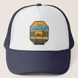 Rocky Mountain National Park Colorado Elk Vintage  Trucker Hat