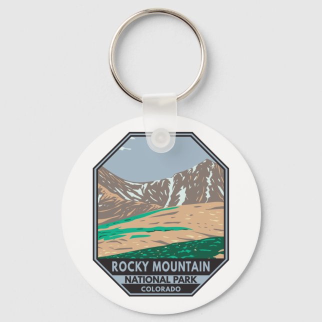 Rocky Mountain National Park Colorado Grays Peak Keychain (Front)