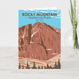 Rocky Mountain National Park Colorado Longs Peak Card