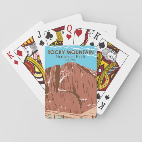 Rocky Mountain National Park Colorado Longs Peak  Poker Cards