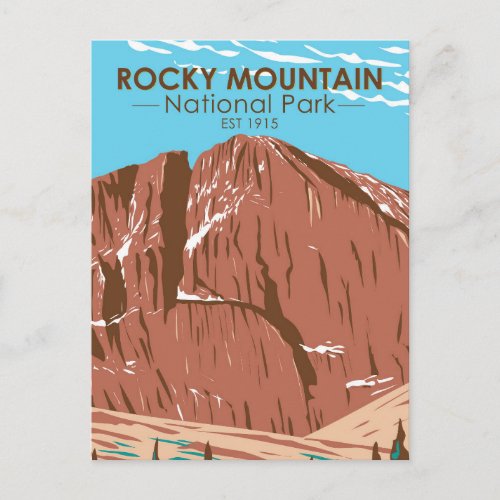 Rocky Mountain National Park Colorado Longs Peak Postcard