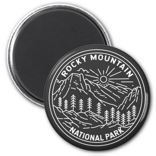 Rocky Mountain National Park Colorado Monoline Magnet