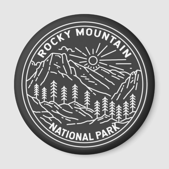 Rocky Mountain National Park Colorado Monoline Magnet