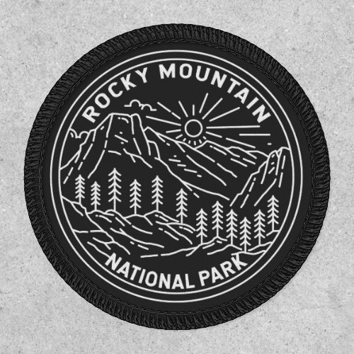 Rocky Mountain National Park Colorado Monoline Patch