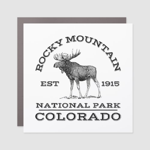 Rocky Mountain National Park Colorado Moose Hike O Car Magnet