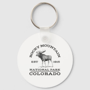 Rocky Mountain National Park Colorado Moose Hike O Keychain