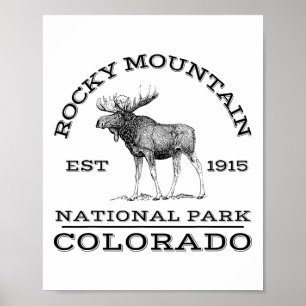 Rocky Mountain National Park Colorado Moose Hike O Poster