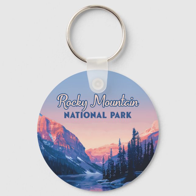 Rocky Mountain National Park Colorado Mountains Keychain (Front)