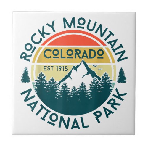 Rocky Mountain National Park Colorado Nature Hikin Ceramic Tile