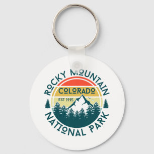 Rocky Mountain National Park Colorado Nature Hikin Keychain