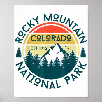 Rocky Mountain National Park Colorado Nature Hikin Poster by Nonable_Store at Zazzle