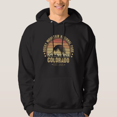 Rocky Mountain National Park Colorado Rerto Hoodie