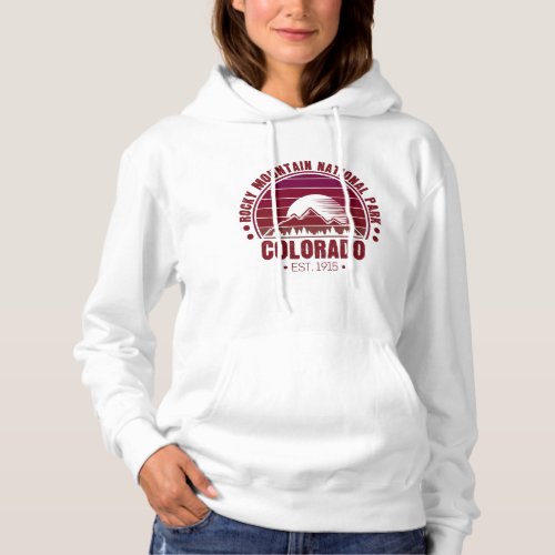 Rocky Mountain National Park Colorado Retro Hoodie