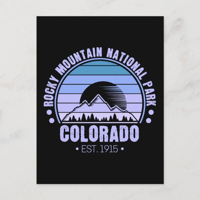 Rocky Mountain National Park Colorado Retro Postcard (Front)