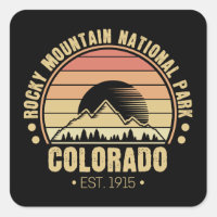Rocky Mountain National Park Colorado Retro