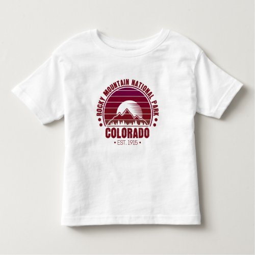 Rocky Mountain National Park Colorado Retro Toddler T_shirt