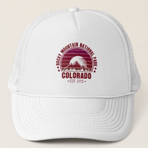 Rocky Mountain National Park Colorado Retro Trucker Hat