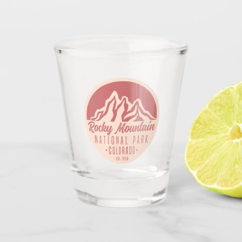 Rocky Mountain National Park Colorado  Shot Glass