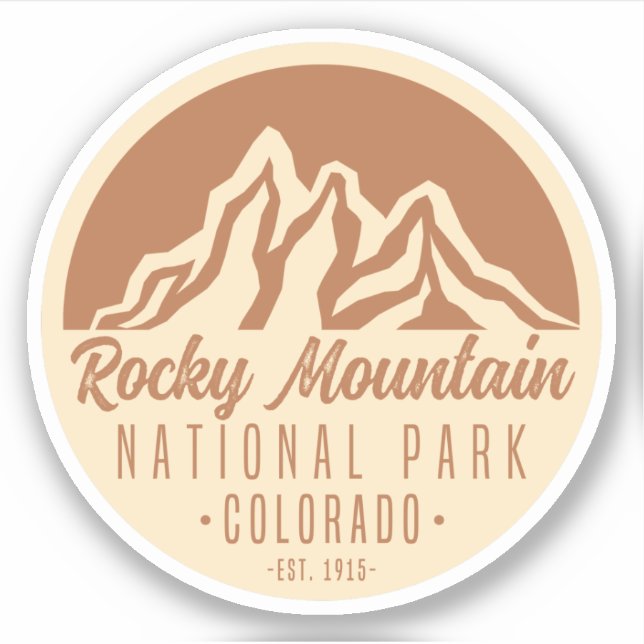 Rocky Mountain National Park Colorado Sticker (Front)