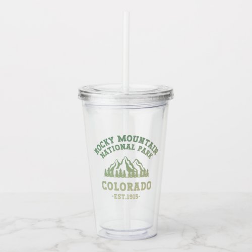 Rocky Mountain National Park Colorado USA Gradient Acrylic Tumbler
