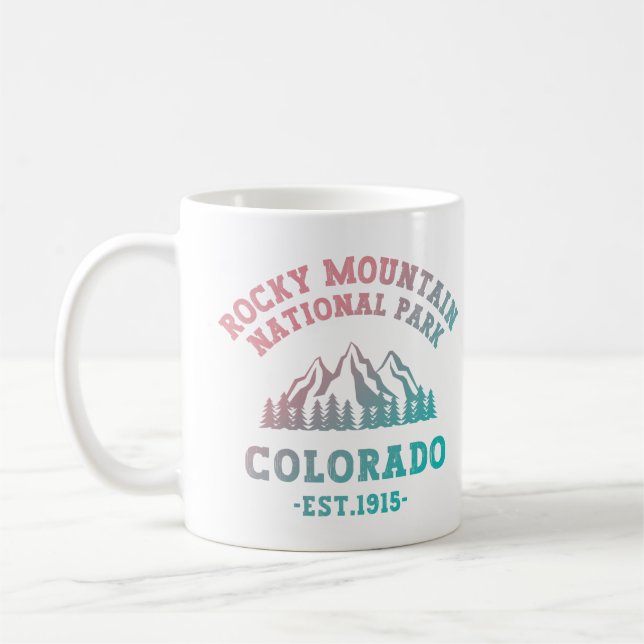 Rocky Mountain National Park Colorado USA Gradient Coffee Mug (Left)
